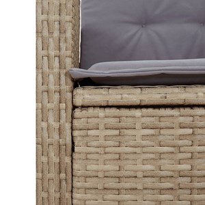 Maison exclusive - ensemble à manger de jardin avec coussins 5pcs beige poly rot
