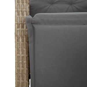 Maison exclusive - ensemble à manger de jardin et coussins 3 pcs beige poly roti