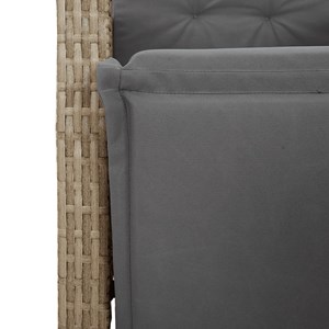 Maison exclusive - ensemble à manger de jardin avec coussins 5pcs beige poly rot