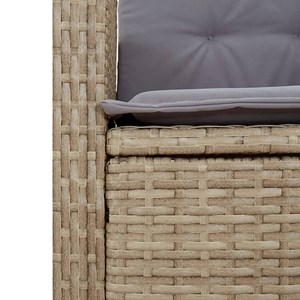 Maison exclusive - ensemble à manger de jardin avec coussins 5pcs beige poly rot