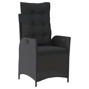 Maison exclusive - ensemble à manger de jardin 4 pcs avec coussins noir