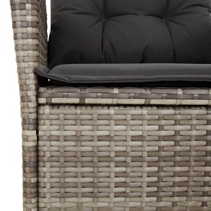 Maison exclusive - ensemble à manger de jardin 3 pcs coussins gris résine tressé