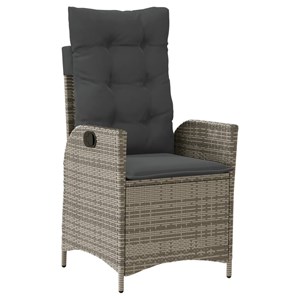 Maison exclusive - ensemble à manger jardin 4pcs et coussins gris résine tressée