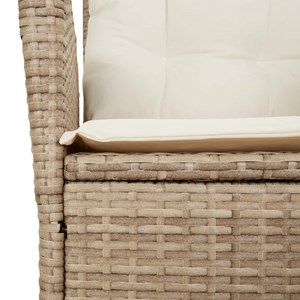 Maison exclusive - ensemble à manger de jardin et coussins 3 pcs beige poly roti