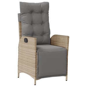 Maison exclusive - ensemble à manger de jardin et coussins 3 pcs beige poly roti