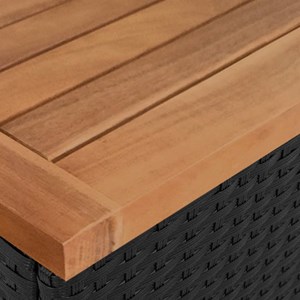 Maison exclusive - salon de jardin avec coussins 2 pcs noir résine tressée acaci