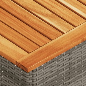 Maison exclusive - salon de jardin avec coussins 5 pcs gris résine tressée acaci