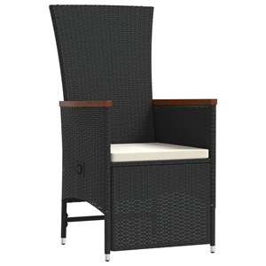 Maison exclusive - ensemble à manger de jardin 9pcs coussins noir résine tressée