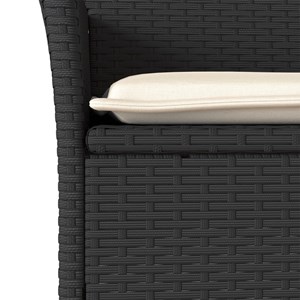 Maison exclusive - ensemble à manger de jardin et coussins 9 pcs noir rotin verr