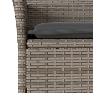 Maison exclusive - ensemble à manger de jardin et coussins 7 pcs gris rotin verr
