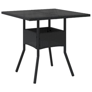 Maison exclusive - ensemble à manger de jardin et coussins 3 pcs noir rotin verr