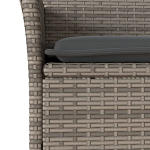 Maison exclusive - ensemble à manger de jardin et coussins 11 pcs gris rotin ver