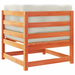 Maison exclusive - salon de jardin 2 pcs avec coussins cire marron bois pin mass