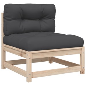 Maison exclusive - salon de jardin 3 pcs avec coussins bois de pin massif