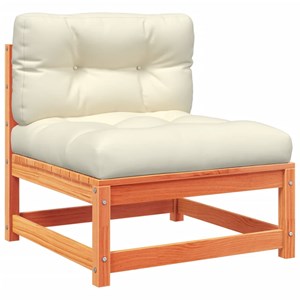 Maison exclusive - salon de jardin 5 pcs avec coussins cire marron bois pin mass