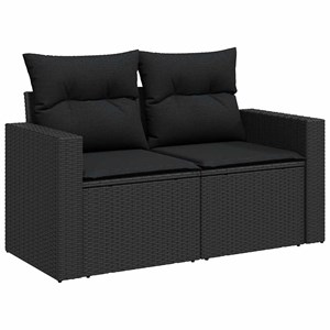Maison exclusive - salon de jardin 9 pcs avec coussins noir résine tressée