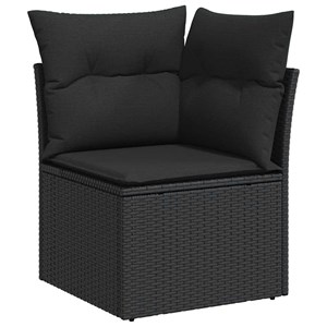 Maison exclusive - salon de jardin 6 pcs avec coussins noir résine tressée
