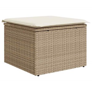 Maison exclusive - salon de jardin avec coussins 9 pcs beige résine tressée