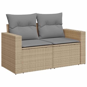 Maison exclusive - salon de jardin avec coussins 5 pcs beige résine tressée