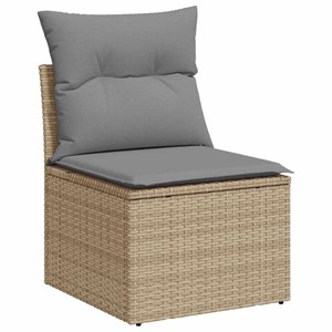 Maison exclusive - salon de jardin avec coussins 9 pcs beige résine tressée