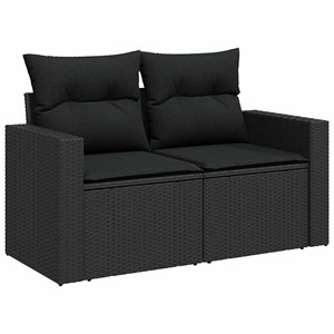 Maison exclusive - salon de jardin 6 pcs avec coussins noir résine tressée