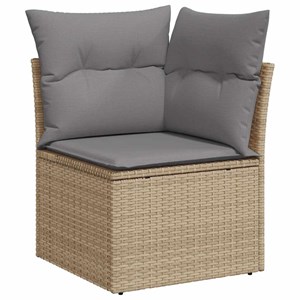 Maison exclusive - salon de jardin avec coussins 7 pcs beige résine tressée