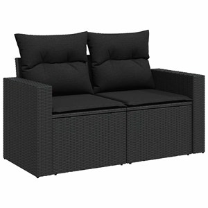 Maison exclusive - salon de jardin 11 pcs avec coussins noir résine tressée