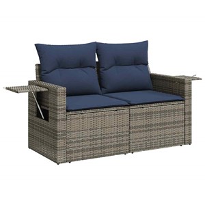 Maison exclusive - salon de jardin 6 pcs avec coussins gris résine tressée