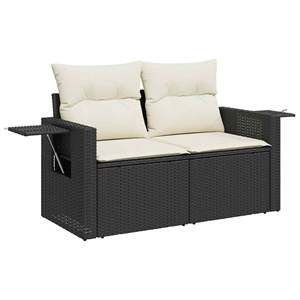 Maison exclusive - salon de jardin 8 pcs avec coussins noir résine tressée