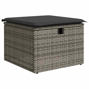 Maison exclusive - salon de jardin 6 pcs avec coussins gris résine tressée