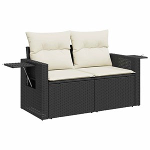 Maison exclusive - salon de jardin 8 pcs avec coussins noir résine tressée