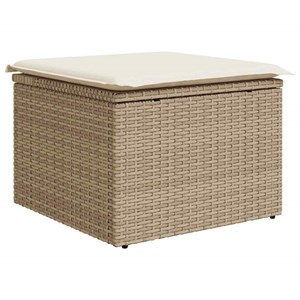 Maison exclusive - salon de jardin avec coussins 8 pcs beige résine tressée