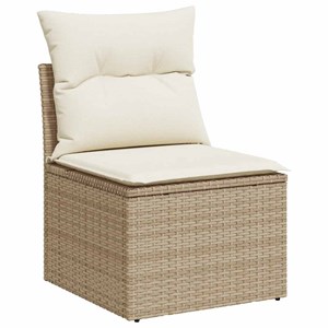 Maison exclusive - salon de jardin avec coussins 5 pcs beige résine tressée