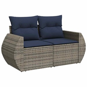 Maison exclusive - salon de jardin 5 pcs avec coussins gris résine tressée