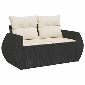 Maison exclusive - salon de jardin 6 pcs avec coussins noir résine tressée