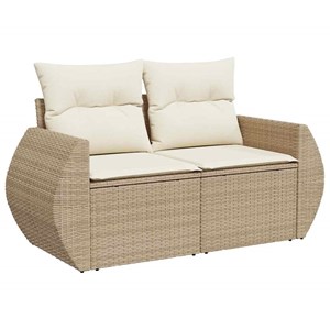 Maison exclusive - salon de jardin avec coussins 6 pcs beige résine tressée