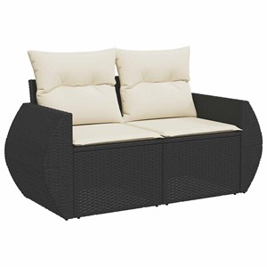 Maison exclusive - salon de jardin 10 pcs avec coussins noir résine tressée