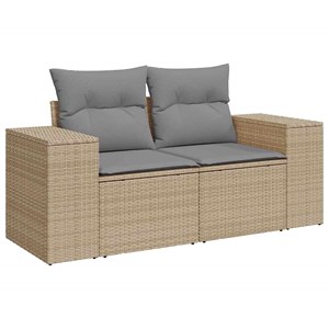 Maison exclusive - salon de jardin avec coussins 7 pcs beige résine tressée