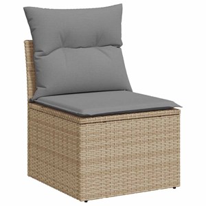 Maison exclusive - salon de jardin avec coussins 7 pcs gris résine tressée
