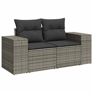 Maison exclusive - salon de jardin 9 pcs avec coussins gris résine tressée
