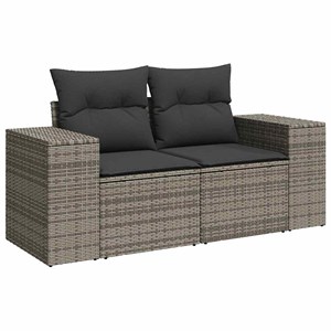 Maison exclusive - salon de jardin 6 pcs avec coussins gris résine tressée