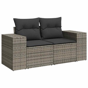 Maison exclusive - salon de jardin 5 pcs avec coussins gris résine tressée