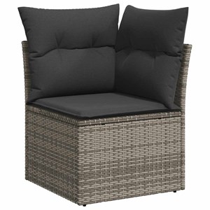 Maison exclusive - salon de jardin 9 pcs avec coussins gris résine tressée