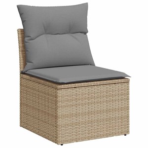 Maison exclusive - salon de jardin avec coussins 8 pcs beige résine tressée