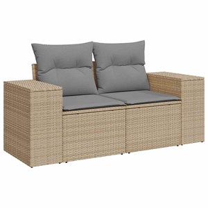 Maison exclusive - salon de jardin avec coussins 10pcs beige résine tressée acac
