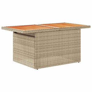 Maison exclusive - salon de jardin avec coussins 7 pcs beige résine tressée acac