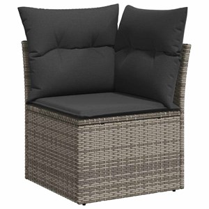 Maison exclusive - salon de jardin 5 pcs avec coussins gris résine tressée acaci