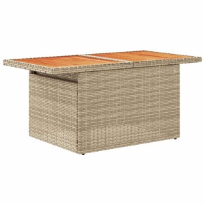 Maison exclusive - salon de jardin avec coussins 7 pcs beige résine tressée acac