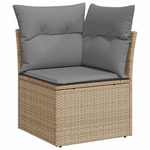 Maison exclusive - salon de jardin 6 pcs avec coussins beige résine tressée acac