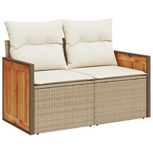 Maison exclusive - salon de jardin avec coussins 5 pcs beige résine tressée acac